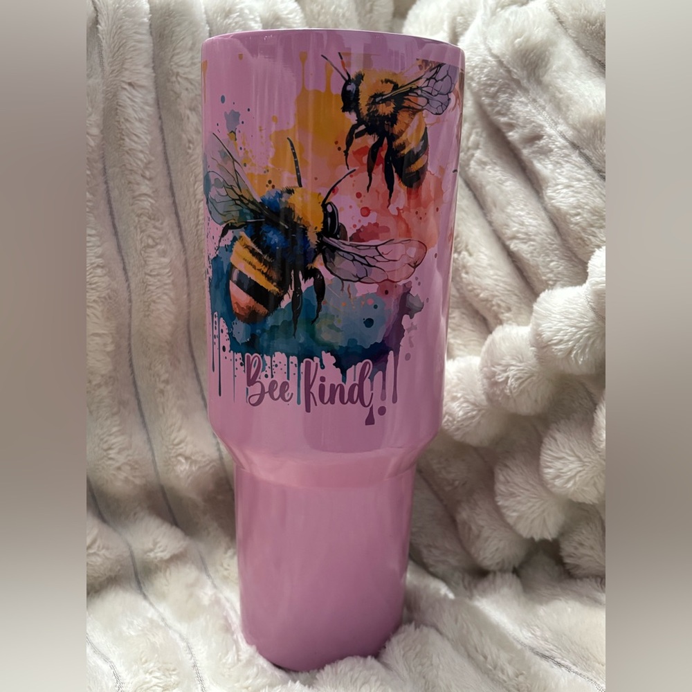 SPECIAL NEW 40 oz Bee Kind Pink Tumbler